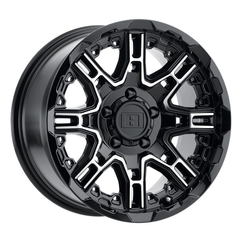 SLINGSHOT GLOSS BLACK W/ MACHINED FACE 8,5x16 6/135 ET-10 CB87,1 60°