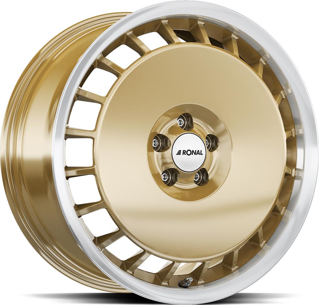 RONAL R50 AERO Racing Gold Rim Lip Cut 7,5x16 5/100 ET38 CB68,0 60°